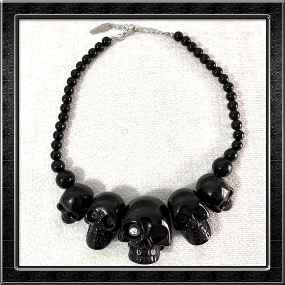 Kreepsville 666 Jewelry - Kreepsville 666 Black Skull Necklace